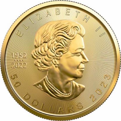 2023 Canadian Gold Maple Leaf 1 ounce Bullion Coin Obverse