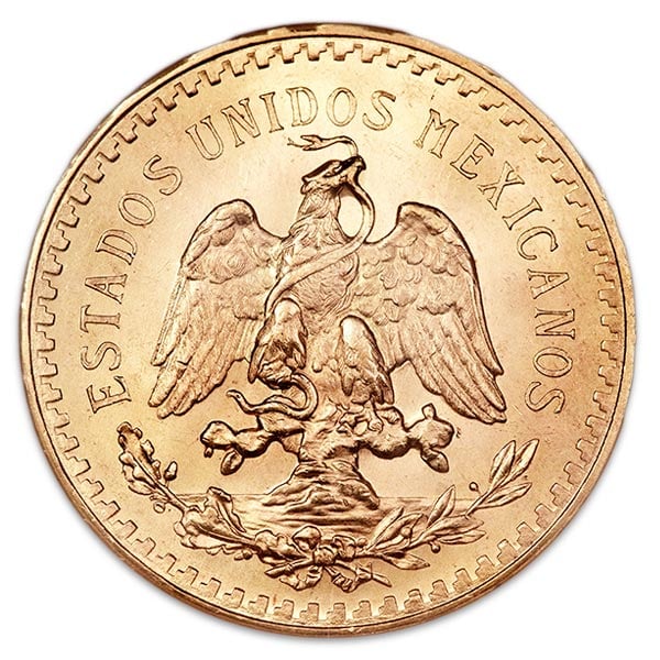 Mexican 50 Peso Gold Coin Reverse