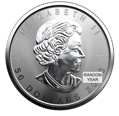 Canadian Platinum Maple Leaf Obverse Random Year