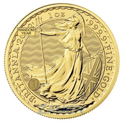 UK Gold Britannia One Ounce Bullion Coin Random Date Reverse 